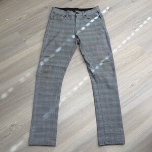 G-Fried Denim Stretch Cotton Black and White Plaid Chino Pants.  Sz 32/32